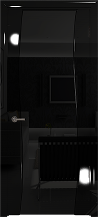 Арт Деко Vatikan Premium Глянец Вэла  черный глянец триплекс черный