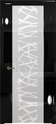 Арт Деко Vatikan Premium Глянец Спациа-3  черный глянец триплекс тонированный с рисунком Чиза