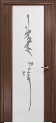 Арт Деко Стайл Спация-3 орех американский триплекс белый с рисунком «Чингизхан»