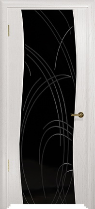Арт Деко Стайл Вэла беленый дуб триплекс черный с гравировкой