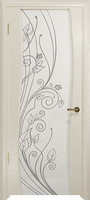 Арт Деко Стайл Вэла аква триплекс белый с рисунком со стразами