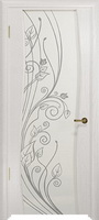 Арт Деко Стайл Вэла беленый дуб триплекс белый с рисунком со стразами