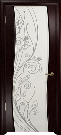 Арт Деко Стайл Вэла венге триплекс белый с рисунком со стразами