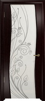 Арт Деко Стайл Вэла венге триплекс белый с рисунком со стразами