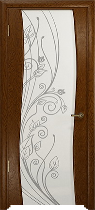 Арт Деко Стайл Вэла терра триплекс белый с рисунком со стразами