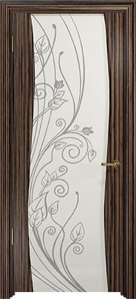 Арт Деко Стайл Вэла эбен триплекс белый с рисунком со стразами