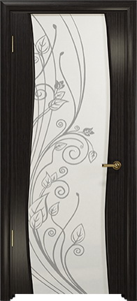 Арт Деко Стайл Вэла эвкалипт триплекс белый с рисунком со стразами