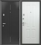 Стальная дверь Torex SUPER OMEGA 10, RP-2, черный шелк / RS-7, Перламутр белый