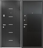 Стальная дверь Torex SUPER OMEGA 10, RP-4,Черный шелк/ RS-4,Венге