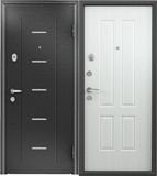 Стальная дверь Torex SUPER OMEGA 10, RP-4,черный шелк/ RS-7,Перламутр белый