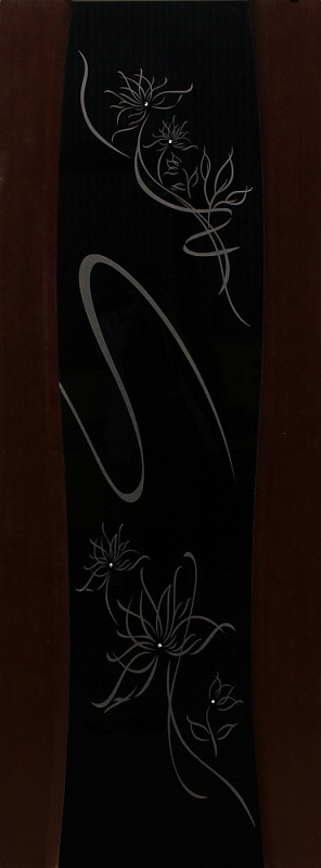 Орион Грация ПО венге стекло черный триплекс с элементами художественного матирования