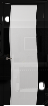 Арт Деко Vatikan Premium Глянец Вэла  черный глянец триплекс кипельно-белый
