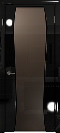 Арт Деко Vatikan Premium Глянец Лиана-3  черный глянец, триплекс мокко