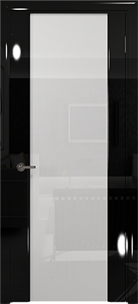 Арт Деко Vatikan Premium Глянец Спациа-3  черный глянец триплекс кипельно-белый