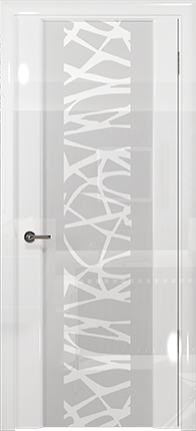 Арт Деко Vatikan Premium Глянец Спациа-3 белый глянец триплекс кипельно-белый с рисунком Чиза