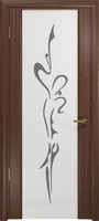 Арт Деко Стайл Спация-3 орех американский триплекс белый с рисунком "Балерина"