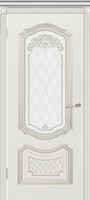 Бригантина Гранада ПО эмаль белая стекло белое матовое с рисунком